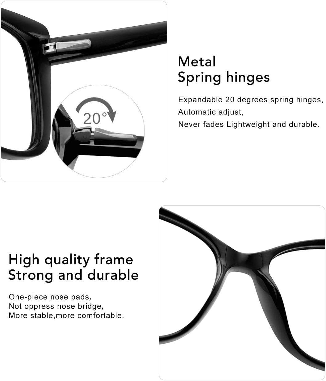 imageMEETSUN Blue Light Blocking Glasses for Women Anti Eyestrain Filter Blue Ray Oversized Computer Game GlasseBlack Frame