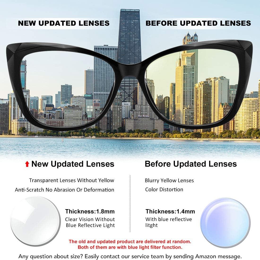 imageMEETSUN Blue Light Blocking Glasses for Women Anti Eyestrain Filter Blue Ray Oversized Computer Game GlasseBlack Frame