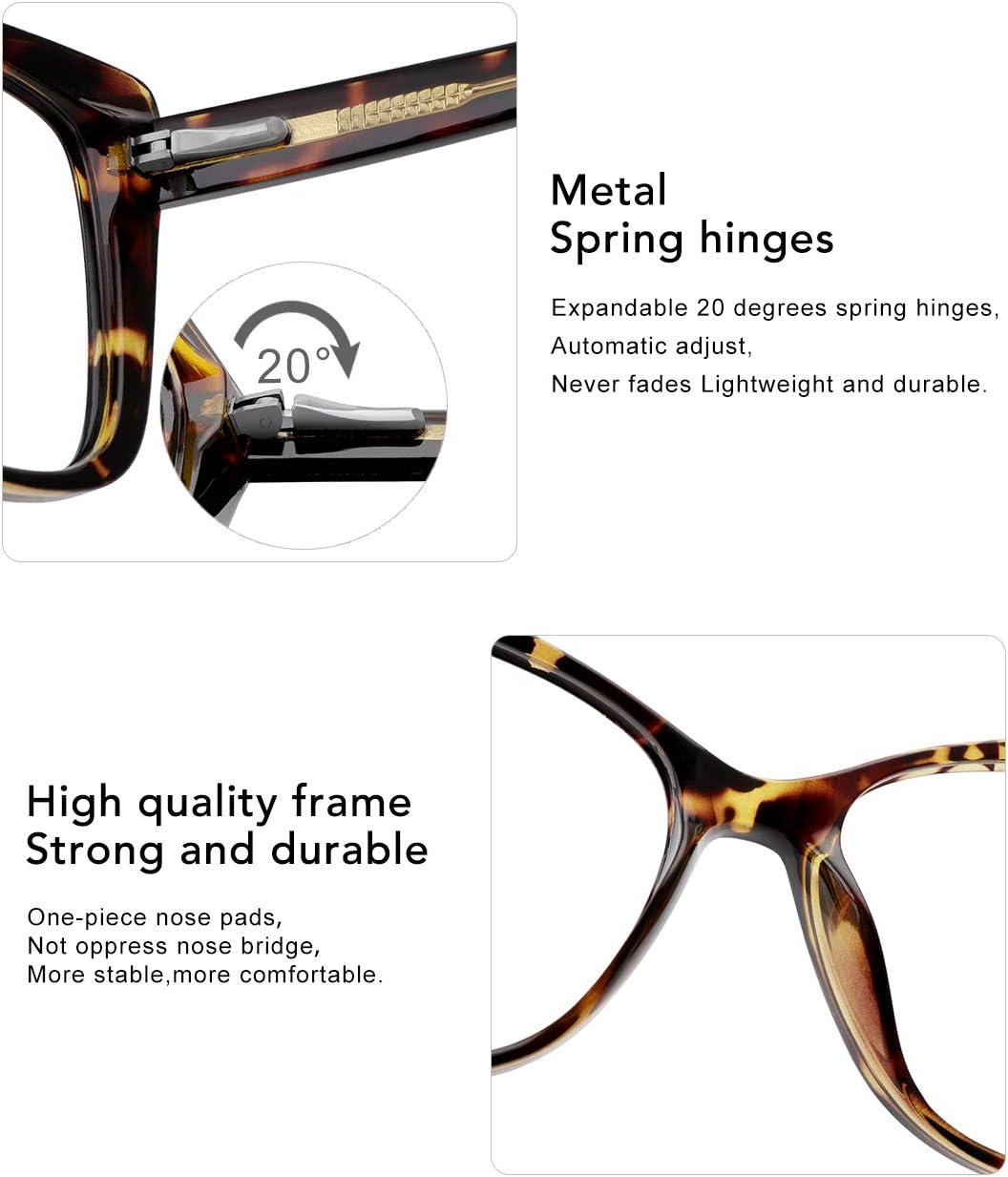 imageMEETSUN Blue Light Blocking Glasses for Women Anti Eyestrain Filter Blue Ray Oversized Computer Game GlasseLeopard Frame