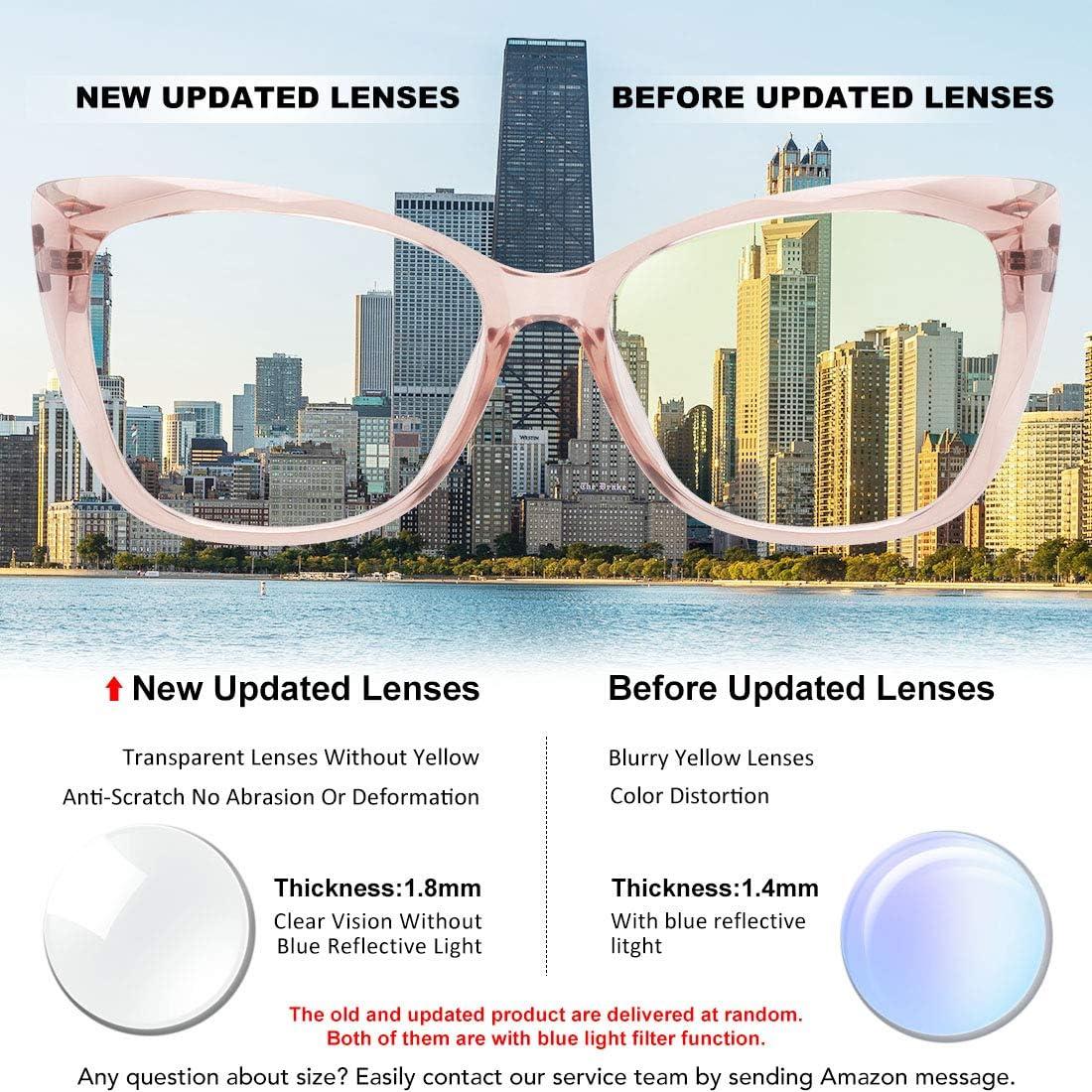 imageMEETSUN Blue Light Blocking Glasses for Women Anti Eyestrain Filter Blue Ray Oversized Computer Game GlassePink Frame