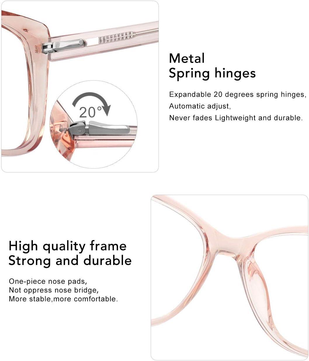 imageMEETSUN Blue Light Blocking Glasses for Women Anti Eyestrain Filter Blue Ray Oversized Computer Game GlassePink Frame