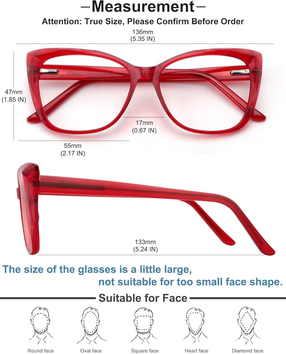 imageMEETSUN Blue Light Blocking Glasses for Women Anti Eyestrain Filter Blue Ray Oversized Computer Game GlasseRed Frame