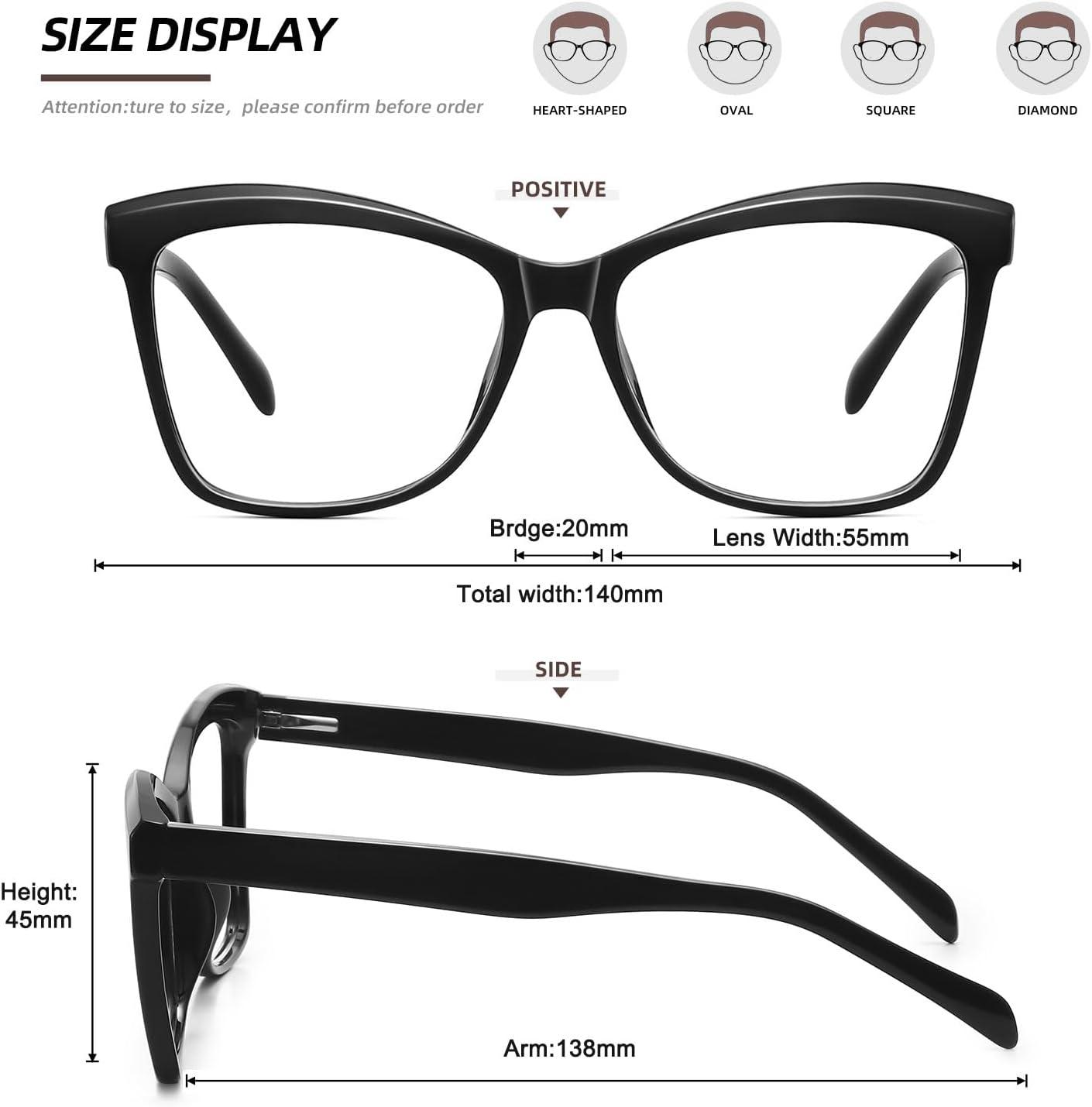 imageMEETSUN Blue Light Blocking Glasses for Women Anti Eyestrain Filter Blue Ray Oversized Computer Game GlasseZc1 Black