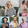 imageMEETSUN 5 Pack Reading Glasses for Women Men Blue Light Blocking Computer Readers Fashion Square Eyeglasses Anti UV Glare5 Pack Mix