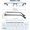 imageMEETSUN 5Pack Reading Glasses for Men Blue Light Blocking Readers Glasses Spring Hinge Metal Half Frame Anti Glare Filter5pcsblack