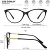 imageMEETSUN Blue Light Block Glasses for ComputerReadingEye Strain ReduceAnti Glare Lens Black LeopardFrame WomenBlack Frameclear Lens