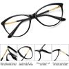 imageMEETSUN Blue Light Block Glasses for ComputerReadingEye Strain ReduceAnti Glare Lens Black LeopardFrame WomenBlack Frameclear Lens