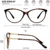 imageMEETSUN Blue Light Block Glasses for ComputerReadingEye Strain ReduceAnti Glare Lens Black LeopardFrame WomenBrownleopard Frameclear Lens