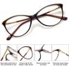 imageMEETSUN Blue Light Block Glasses for ComputerReadingEye Strain ReduceAnti Glare Lens Black LeopardFrame WomenDark Brown Frameclear