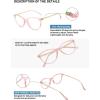 imageMEETSUN Blue Light Block Glasses for ComputerReadingEye Strain ReduceAnti Glare Lens Black LeopardFrame WomenPink