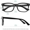 imageMEETSUN Blue Light Blocking Glasses Anti Eye Strain Headache Sleep BetterComputer Reading Glasses UV400 Transparent Lens BlackLeopardTortoise 533 Pack Blackleopardtortoise