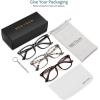 imageMEETSUN Blue Light Blocking Glasses Anti Eye Strain Headache Sleep BetterComputer Reading Glasses UV400 Transparent Lens BlackLeopardTortoise 533 Pack Blackleopardtortoise