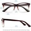imageMEETSUN Blue Light Blocking Glasses Anti Eye Strain Headache Sleep BetterComputer Reading Glasses UV400 Transparent Lens BlackLeopardTortoise 53Brown Gradient  Coffee  Tortoiseshell