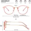imageMEETSUN Blue Light Blocking Glasses Women for Small Face Anti Eye Strain HeadacheComputer Reading Glasses UV400 LensTransparent Pink Frame