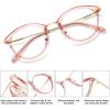 imageMEETSUN Blue Light Blocking Glasses Women for Small Face Anti Eye Strain HeadacheComputer Reading Glasses UV400 LensTransparent Pink Frame