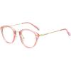 imageMEETSUN Blue Light Blocking Glasses Women for Small Face Anti Eye Strain HeadacheComputer Reading Glasses UV400 LensTransparent Pink Frame