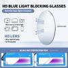 imageMEETSUN Blue Light Blocking Glasses WomenMenAnti Eyestrain Filter Blue Ray Retro Computer Game Glasses ampamp UV400Reduce Glare LensBlack  Leopard  2 PcakBlack  Leopard  2 Pack