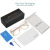 imageMEETSUN Blue Light Blocking Glasses for Women Anti Eyestrain Filter Blue Ray Oversized Computer Game GlasseBrown Frame
