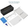 imageMEETSUN Blue Light Blocking Glasses for Women Anti Eyestrain Filter Blue Ray Oversized Computer Game GlasseClear Frame