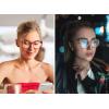 imageMEETSUN Blue Light Blocking Glasses for Women Anti Eyestrain Filter Blue Ray Oversized Computer Game GlasseRed Frame