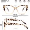 imageMEETSUN Blue Light Blocking Glasses for Women Cateye Vintage Square Computer Gaming Glasses UV400Beige Tortoise  Beige