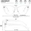 imageMEETSUN Blue Light Blocking Glasses for Women Cateye Vintage Square Computer Gaming Glasses UV400Clear