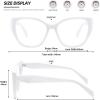 imageMEETSUN Blue Light Blocking Glasses for Women Cateye Vintage Square Computer Gaming Glasses UV400White