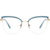 imageMEETSUN Cat Eye Blue Light Blocking Glasses Women Metal Frame Computer Eyeglasses Fake Glasses for Anti Eyestrain ampamp UV GlareBlue Frame