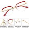 imageMEETSUN Cat Eye Blue Light Blocking Glasses Women Metal Frame Computer Eyeglasses Fake Glasses for Anti Eyestrain ampamp UV GlareRed Frame