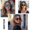 imageMEETSUN Classic Polarized Sunglasses for Women Men Trendy Retro Sun Glasses for Driving UV Protection 3 Pack3 Pack BlackBlue MirroredGreen Mirrored