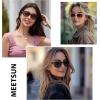 imageMEETSUN Classic Polarized Sunglasses for Women Men Trendy Retro Sun Glasses for Driving UV Protection 3 Pack3 Pack BlackLeopard BrownBrown