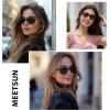 imageMEETSUN Classic Polarized Sunglasses for Women Men Trendy Retro Sun Glasses for Driving UV Protection 3 Pack3 Pack BlackLeopard BrownGrey Leopard