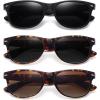imageMEETSUN Classic Polarized Sunglasses for Women Men Trendy Retro Sun Glasses for Driving UV Protection 3 Pack3 Pack BlackLeopard BrownLeopard Grey