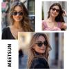 imageMEETSUN Classic Polarized Sunglasses for Women Men Trendy Retro Sun Glasses for Driving UV Protection 3 Pack3 Pack BlackLeopard BrownLeopard Grey