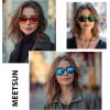 imageMEETSUN Classic Polarized Sunglasses for Women Men Trendy Retro Sun Glasses for Driving UV Protection 3 Pack3 Pack Blue MirroredGreen MirroredRed Mirrored