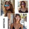 imageMEETSUN Classic Polarized Sunglasses for Women Men Trendy Retro Sun Glasses for Driving UV Protection 3 Pack3 Pack Blue MirroredPurple MirroredPink Mirrored