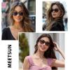 imageMEETSUN Classic Polarized Sunglasses for Women Men Trendy Retro Sun Glasses for Driving UV Protection 3 Pack3 Pack Leopard BrownLeopard GreyGrey Leopard