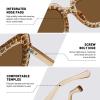 imageMEETSUN Elton Square Rhinestone Sunglasses  Oversized Bling for Women with Diamond Frames  70s Retro for Beach ampamp DiscoBrown FrameBrown Lens
