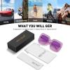 imageMEETSUN Elton Square Rhinestone Sunglasses  Oversized Bling for Women with Diamond Frames  70s Retro for Beach ampamp DiscoPurple FramePurple Gradient Lens Sunglasses