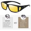 imageMEETSUN Fit Over Glasses Sunglasses for Men WomenWrap Around Sunglasses Polarized UV400 Protection2 Pack Back Frame Gray Lensblack Frame Night Vision Lens