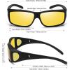 imageMEETSUN Fit Over Glasses Sunglasses for Men WomenWrap Around Sunglasses Polarized UV400 Protection2 Pack Back Frame Gray Lensblack Frame Night Vision Lens