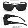 imageMEETSUN Fit Over Glasses Sunglasses for Men WomenWrap Around Sunglasses Polarized UV400 ProtectionBlack Framegray Lens
