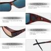 imageMEETSUN Fit Over Glasses Sunglasses for Men WomenWrap Around Sunglasses Polarized UV400 ProtectionBrown Framechampagne Gold Mirror Lens