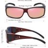 imageMEETSUN Fit Over Glasses Sunglasses for Men WomenWrap Around Sunglasses Polarized UV400 ProtectionBrown Framechampagne Gold Mirror Lens