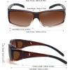 imageMEETSUN Fit Over Glasses Sunglasses for Men WomenWrap Around Sunglasses Polarized UV400 ProtectionBrown Gradient Framegradient Brown Lens