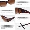 imageMEETSUN Fit Over Glasses Sunglasses for Men WomenWrap Around Sunglasses Polarized UV400 ProtectionBrown Gradient Framegradient Brown Lens