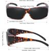 imageMEETSUN Fit Over Glasses Sunglasses for Men WomenWrap Around Sunglasses Polarized UV400 ProtectionLeopard Framegray Lens