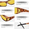 imageMEETSUN Fit Over Glasses Sunglasses for Men WomenWrap Around Sunglasses Polarized UV400 ProtectionLeopard Framenight Vision Lens