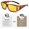 imageMEETSUN Fit Over Glasses Sunglasses for Men WomenWrap Around Sunglasses Polarized UV400 ProtectionLeopard Framenight Vision Lens