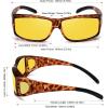 imageMEETSUN Fit Over Glasses Sunglasses for Men WomenWrap Around Sunglasses Polarized UV400 ProtectionLeopard Framenight Vision Lens